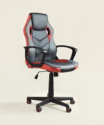 Καρέκλα gaming Spotie από τεχνητό δέρμα και ύφασμα mesh σε μαύρο/κόκκινο χρώμα