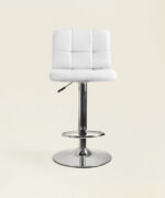 Σκαμπώ ψηλό Argos με μεταλλική βάση σε λευκό χρώμα - Image 2