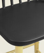 Σκαμπώ ψηλό Morro με πλάτη σε χρώμα μαύρο - Image 4
