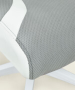 Καρέκλα γραφείου διευθυντική Torck από ύφασμα microfiber & τεχνητό δέρμα σε γκρι και λευκό χρώμα - Image 4