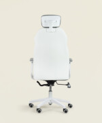 Καρέκλα γραφείου διευθυντική Torck από ύφασμα microfiber & τεχνητό δέρμα σε γκρι και λευκό χρώμα - Image 5
