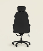 Καρέκλα γραφείου διευθυντική Torck από ύφασμα microfiber & τεχνητό δέρμα σε μαύρο χρώμα - Image 5