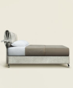 Κρεβάτι Hypnos υφασμάτινο king size 190-200Χ190/200εκ. σε μπεζ χρώμα - Image 2