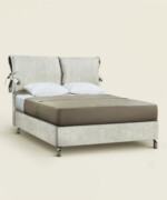 Κρεβάτι Hypnos υφασμάτινο king size 190-200Χ190/200εκ. σε μπεζ χρώμα