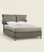 Κρεβάτι Hypnos υφασμάτινο king size 190-200Χ190/200εκ. σε καφέ χρώμα