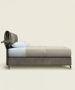 Κρεβάτι Hypnos υφασμάτινο king size 190-200Χ190/200εκ. σε καφέ χρώμα - Image 2
