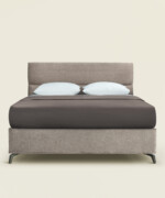 Κρεβάτι Scott king size 190-200Χ200/200εκ. υφασμάτινο με καπιτονέ σχέδιο σε μπεζ χρώμα - Image 6