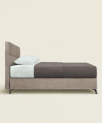 Κρεβάτι Scott king size 190-200Χ200/200εκ. υφασμάτινο με καπιτονέ σχέδιο σε μπεζ χρώμα - Image 2