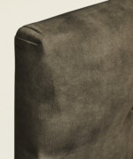 Κρεβάτι Sting ημίδιπλο 140Χ190/200εκ. υφασμάτινο velvet touch σε χρώμα καφέ σκούρο - Image 3