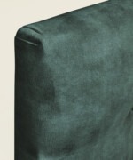 Κρεβάτι Sting ημίδιπλο 130Χ190/200εκ. υφασμάτινο velvet touch σε χρώμα κυπαρισσί - Image 3