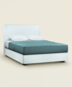 Κρεβάτι Swift ημίδιπλο 130-140Χ190/200εκ. υφασμάτινο suede like σε χρώμα icy blue