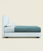 Κρεβάτι Swift ημίδιπλο 130-140Χ190/200εκ. υφασμάτινο suede like σε χρώμα icy blue - Image 2
