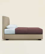 Κρεβάτι Swift king size 190-200Χ190/200εκ. υφασμάτινο suede like σε χρώμα light brown - Image 2