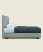 Κρεβάτι Swift ημίδιπλο 110-120Χ190/200εκ. υφασμάτινο suede like σε χρώμα blue grey - Image 2