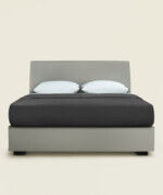 Κρεβάτι Swift μονό υφασμάτινο suede like σε χρώμα light grey - Image 5