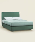 Κρεβάτι Swift ημίδιπλο 110-120Χ190/200εκ. υφασμάτινο suede like σε χρώμα πράσινο