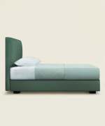 Κρεβάτι Swift ημίδιπλο 110-120Χ190/200εκ. υφασμάτινο suede like σε χρώμα πράσινο - Image 2