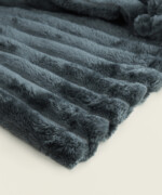Ριχτάρι κουβέρτα μαλακό flannel 170Χ250εκ. σε γκρι χρώμα σχέδιο corduroy - Image 3
