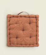 Μαξιλάρι δαπέδου τετράγωνο σε χρώμα terracotta 40X40εκ. - Image 2