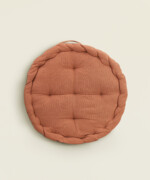 Μαξιλάρι δαπέδου στρογγυλό σε χρώμα terracotta - Image 2