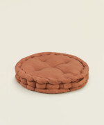 Μαξιλάρι δαπέδου στρογγυλό σε χρώμα terracotta