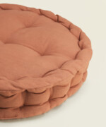Μαξιλάρι δαπέδου στρογγυλό σε χρώμα terracotta - Image 3