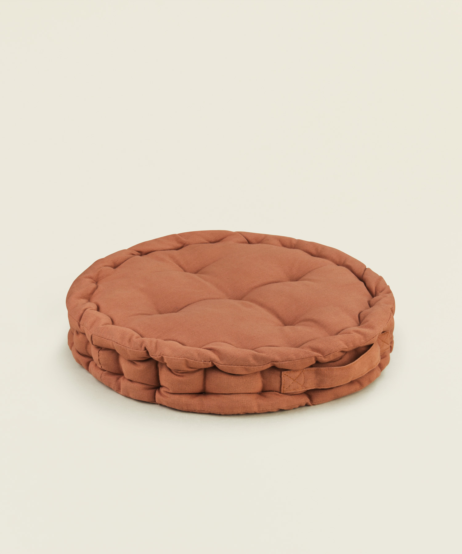 1501338 Μαξιλάρι δαπέδου στρογγυλό σε χρώμα terracotta - Image 1