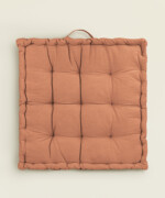 Μαξιλάρι δαπέδου τετράγωνο σε χρώμα terracotta 60X60εκ. - Image 2