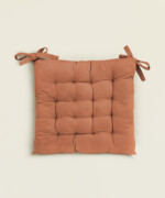 Μαξιλάρι καρέκλας τετράγωνο σε χρώμα terracotta - Image 2