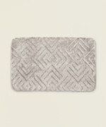 Πατάκι μπάνιου memory foam με σχέδιο ρόμβοι σε μπεζ χρώμα - Image 2