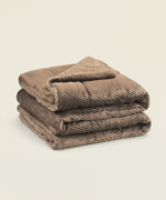 Κουβερτοπάπλωμα Arrow διπλής όψης flannel sherpa μονό 160Χ230εκ. σε χρώμα σκούρο μπεζ