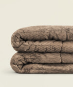 Κουβερτοπάπλωμα Arrow διπλής όψης flannel sherpa μονό 160Χ230εκ. σε χρώμα σκούρο μπεζ - Image 3
